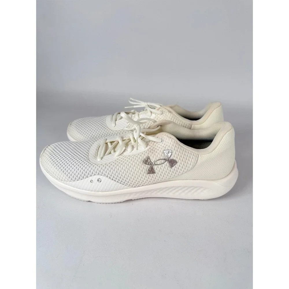 Under Armour Charged Pursuit 3 Mens Running Shoes White‎ Silver 3024878-101 15
